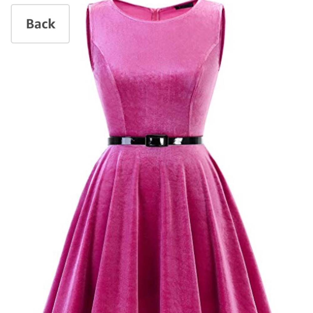 Red velvet dress